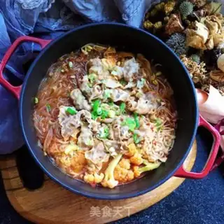 Make Spicy golden needles, fat cow step 16