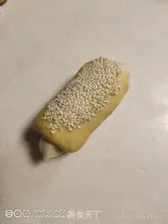 Make Pumpkin hot dog roll step 9