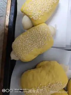 Make Pumpkin hot dog roll step 10