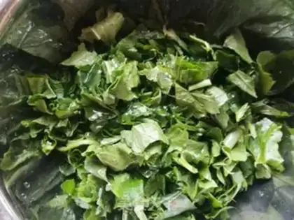 Make Vacated radish leaves step 3