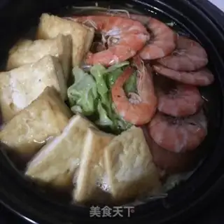 Make Plum tofu fan shrimp step 12