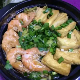 Make Plum tofu fan shrimp step 16