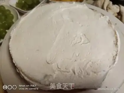 Make Cream Mango birthday cake step 7