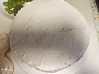 Make Cream Mango birthday cake step 8