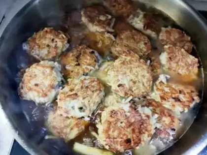 Make Pork radish balls step 20