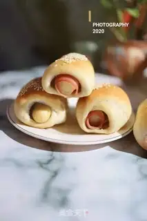Make Ham hot dog roll step 9