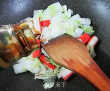 Make Crab-fried cabbage step 5