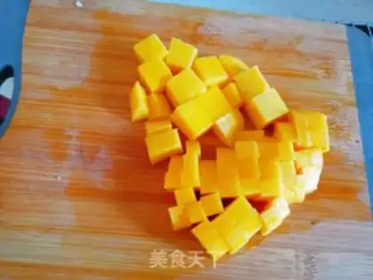 Make Mango cream roll step 12