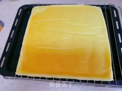Make Mango cream roll step 14