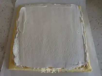 Make Mango cream roll step 16