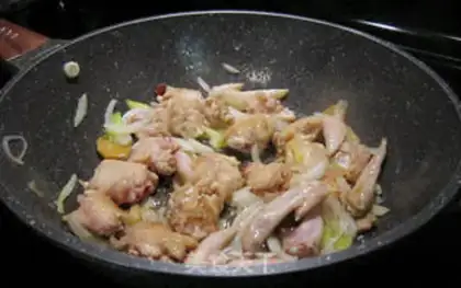 Make Ginger onions fried chicken wings step 4