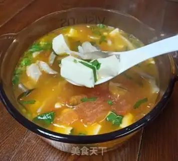 Make Tomato tofu mushroom soup step 7