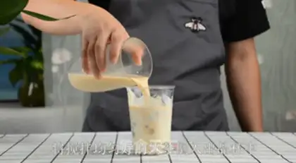 Make Potato mashed milk and tea hotting practices step 8