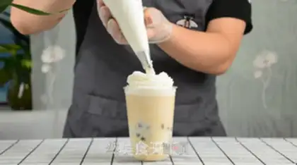 Make Potato mashed milk and tea hotting practices step 9