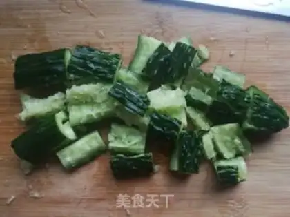 Make Little pepper cucumber and tofus step 3