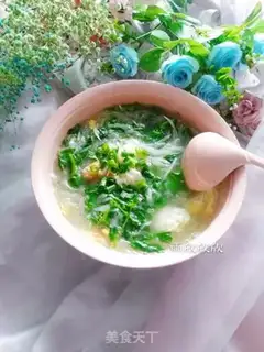 Make # Rhobbish pea-tip soup # step 11