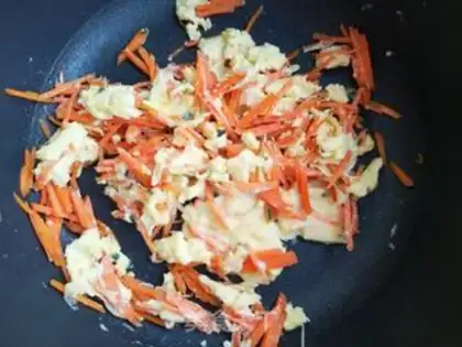Make Carrot eggs step 5