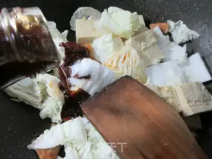 Make Five-flower cabbage with frozen tofu step 10