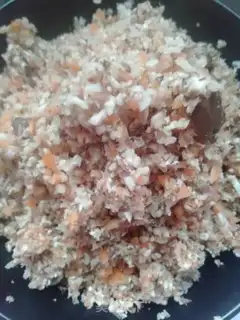 Make Spam mashed mushrooms step 4