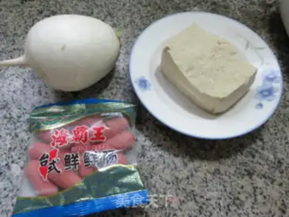Make Fresh intestines, tofu carrots step 0