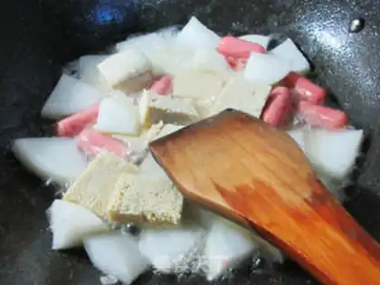 Make Fresh intestines, tofu carrots step 7