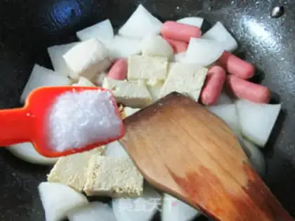 Make Fresh intestines, tofu carrots step 9
