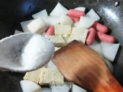 Make Fresh intestines, tofu carrots step 10