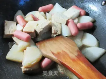 Make Fresh intestines, tofu carrots step 11