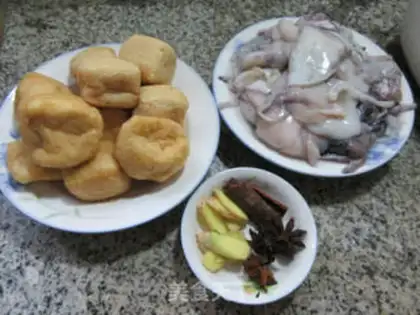 Make Tofu burn squid step 0