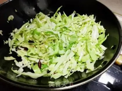 Make Spicy fan cabbage step 5