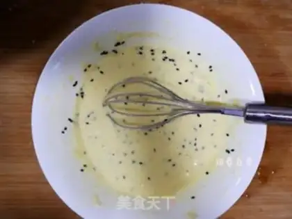 Make Black sesame egg waffles step 2