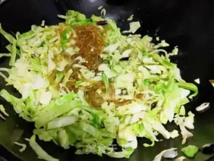 Make Spicy fan cabbage step 7
