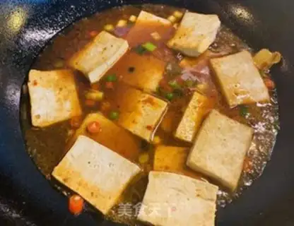 Make Pyramid tofu step 4