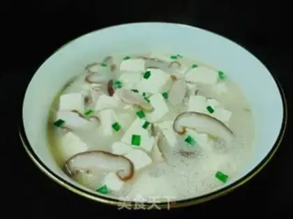 Make Scrawny mushroom tofu soup step 0