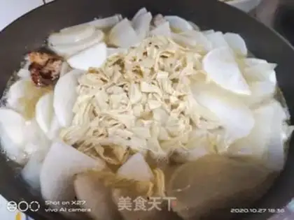 Make Five flowers for radish fan soup step 5