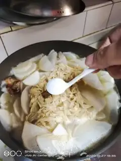 Make Five flowers for radish fan soup step 6