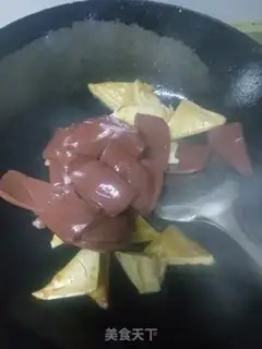 Make Tofu fried pig blood step 2