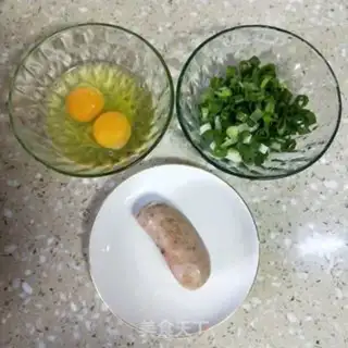 Make Egg ham pancakes step 1