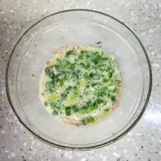 Make Egg ham pancakes step 3