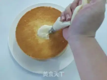 Make Puffed coconut cheese cream cake step 29