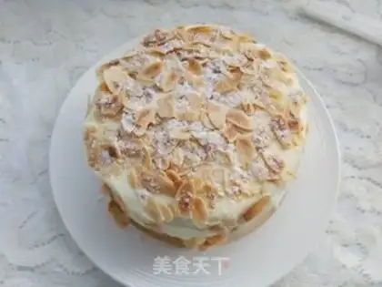 Make Puffed coconut cheese cream cake step 31