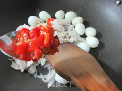 Make Quail egg fried oxen leaves step 1