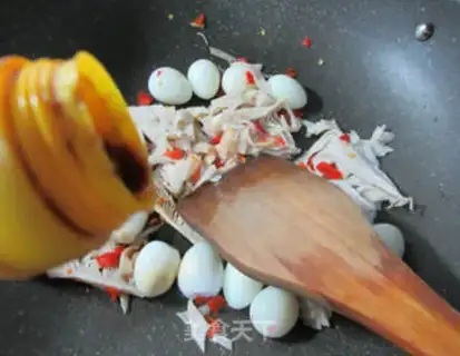 Make Quail egg fried oxen leaves step 3