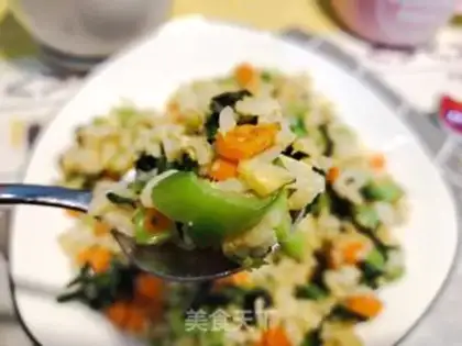 Make ♪ Green green egg fried rice ♪ step 8