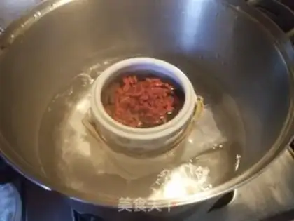 Make "Red dates, ice cream, oat nest." step 12