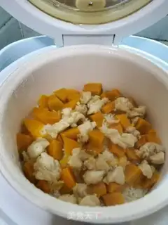 Make Chicken pumpkin rice step 5
