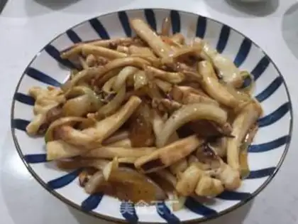 Make Squids are fried onions step 4