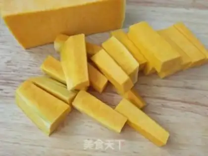 Make Pumpkin rice cake step 1