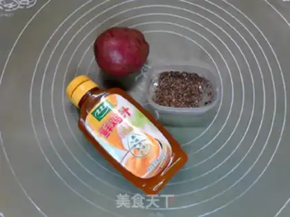 Make Potato mashed with red potato waffles step 1