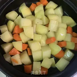 Make Curry potatoes, fat cow step 4